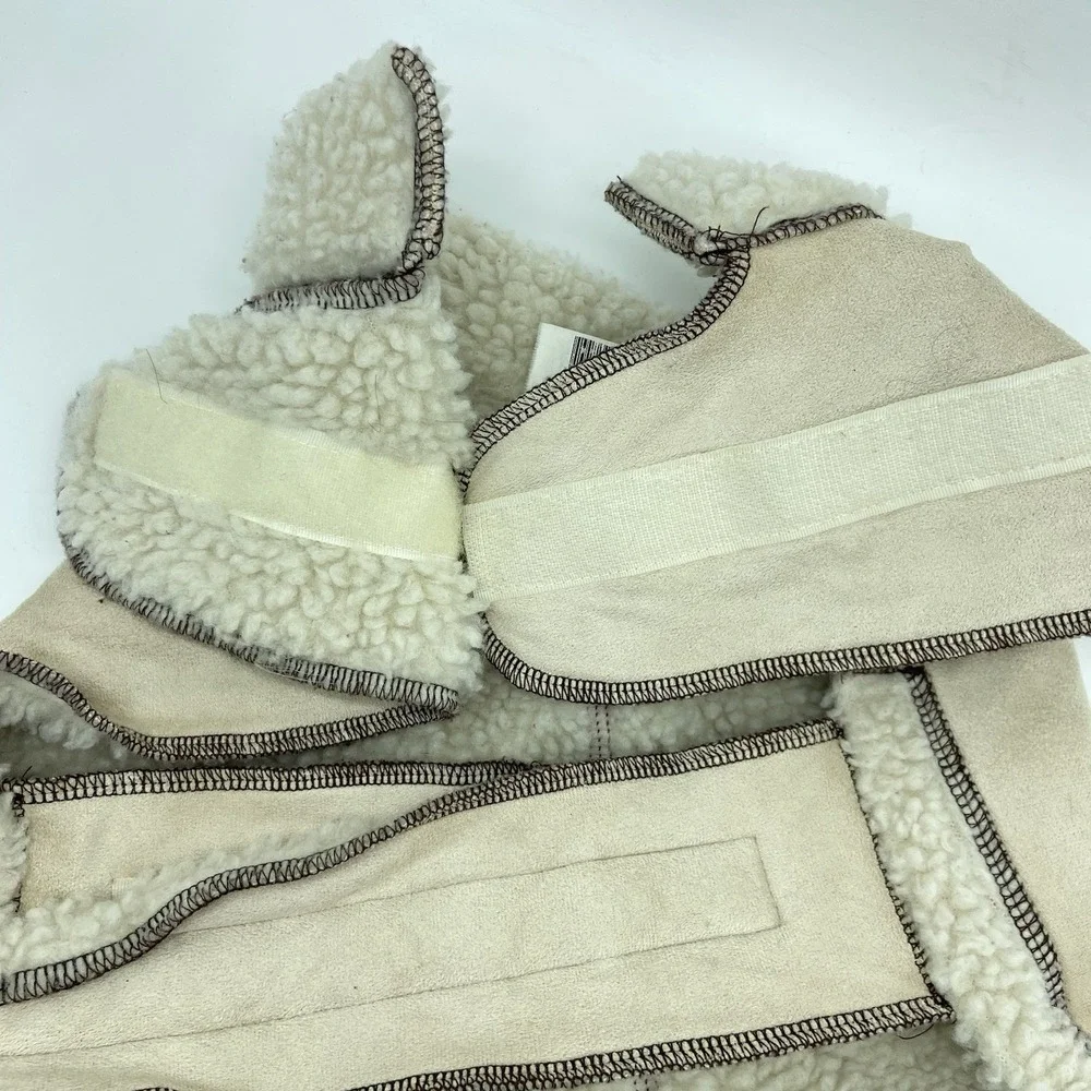 Companion Road Doggy Size Medium Sherpa Faux Suede Jacket Quiet Luxury Cabincore